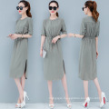 Women dresses cotton linen casual dress